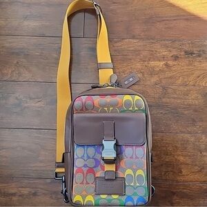 Coach Brown and Multicolor Messenger Bag